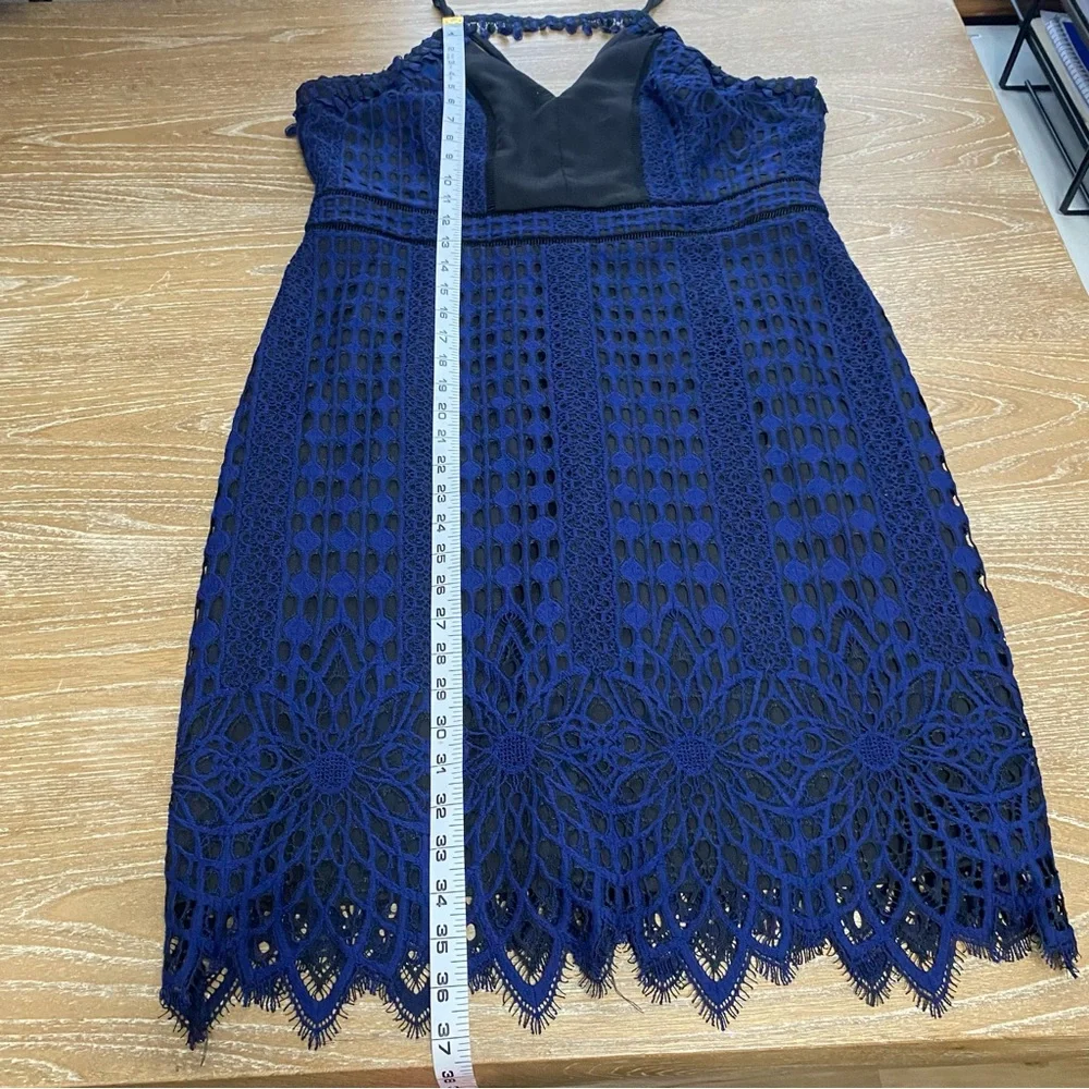 Harlyn Contrast Chiffon Lace Halter Body-Con Dress Women's Size XXL Whimsigoth - Picture 12 of 15